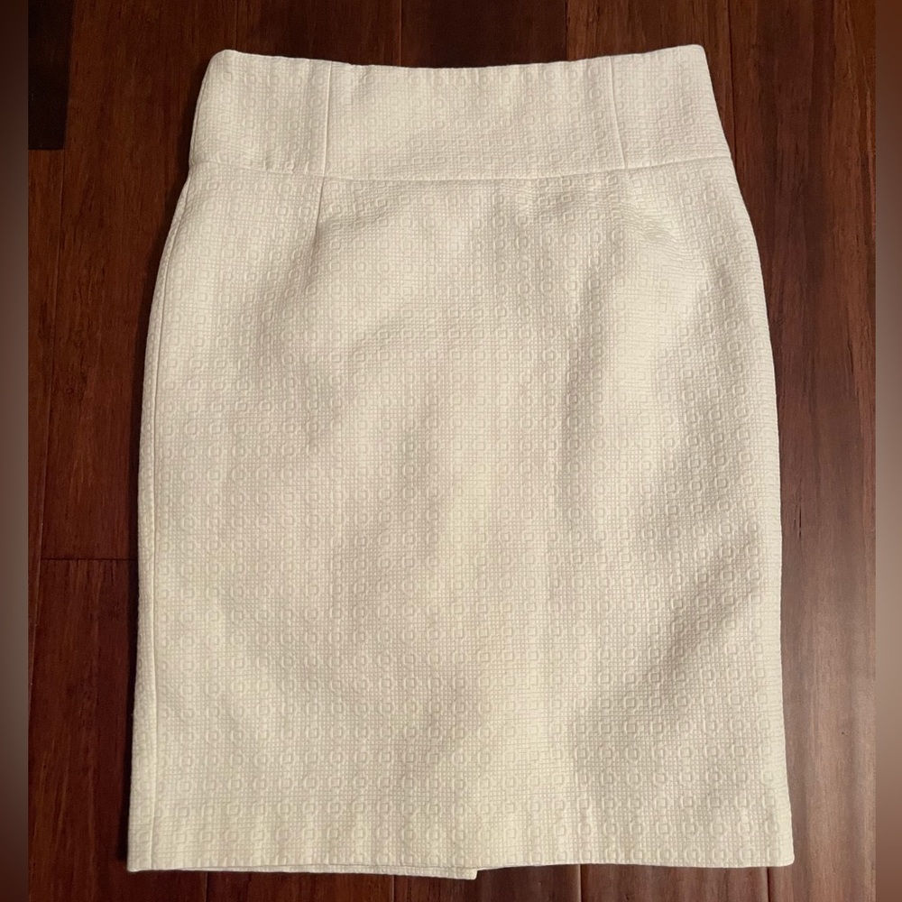 Mario Serrani White Pencil Skirt